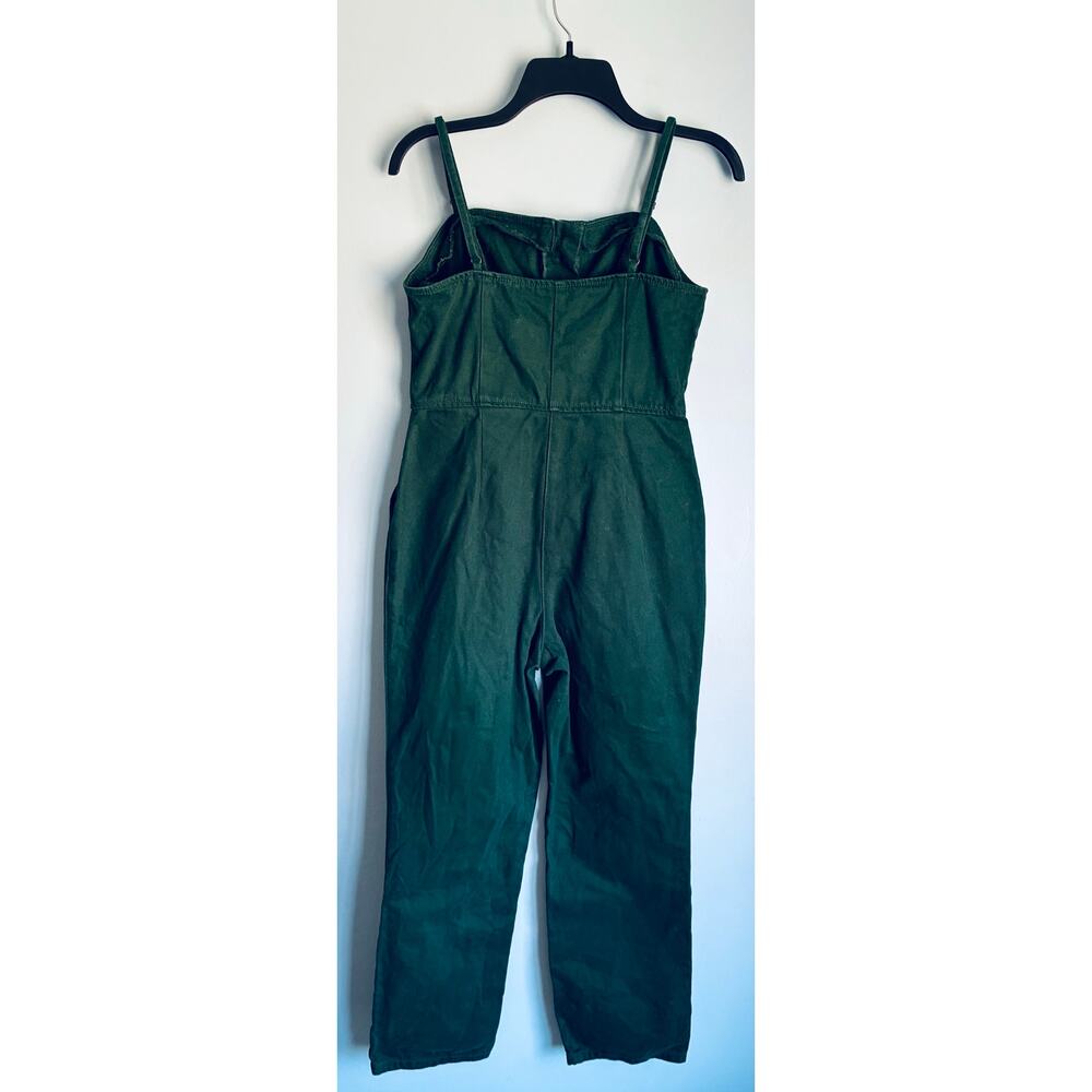 ASOS Denim Overalls Green Women's 10 Button Up Effortless Chic Classic - Picture 6 of 7